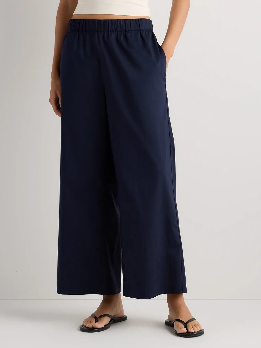 Quince 100% Organic Lightweight Poplin Wide Leg Pants